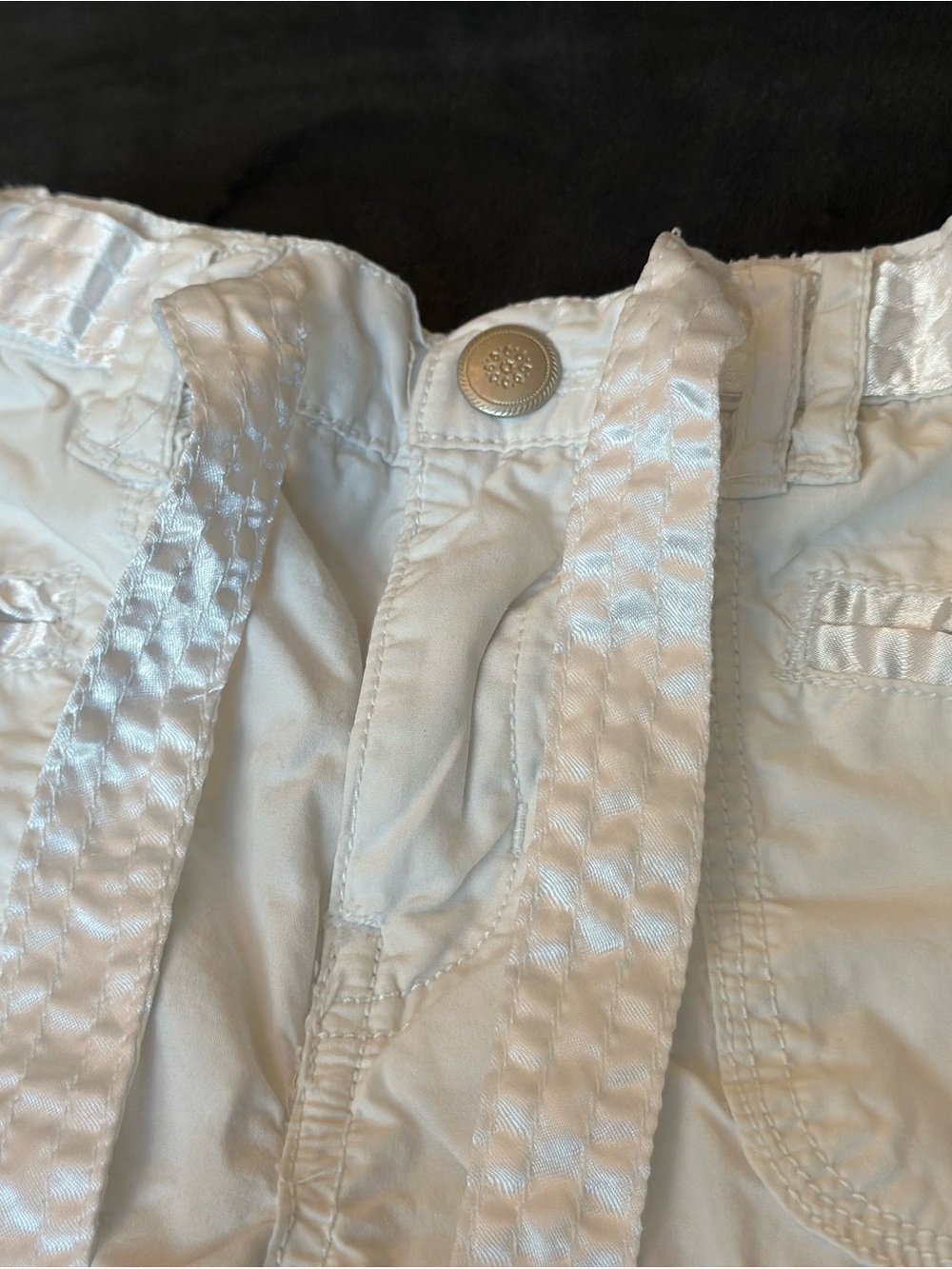 Cherokee White Kids Cargo Shorts with Drawstring